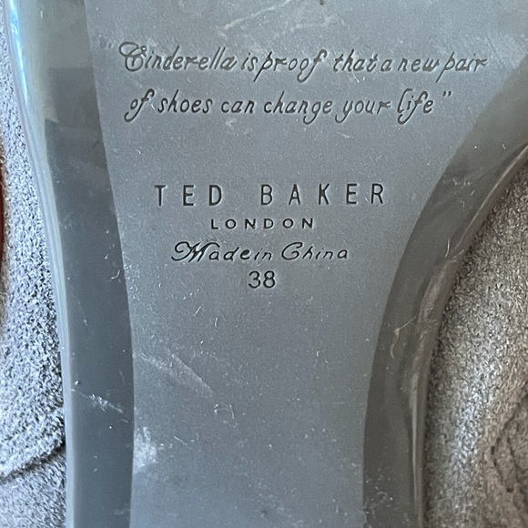 Ted Baker Grey Suede Bow Ankle Boot - Picture 6 of 7